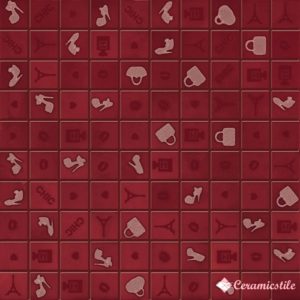 Mosaico Chic Red (3×3) 31.5*31.5 — мозаика